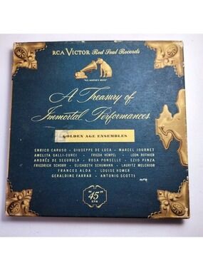 RCA Red Seal 45 RPM Box Set Golden Age Ensembles Opera Enrico Caruso Vintage 7"